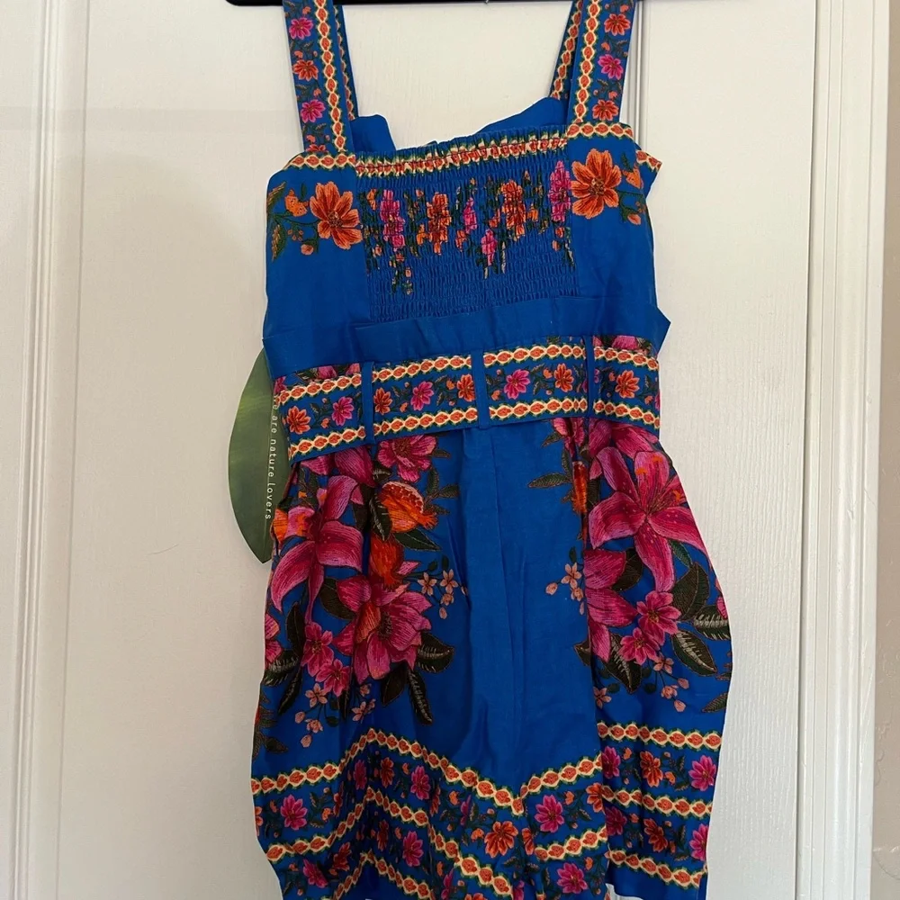 NWT Farm Rio Floral Blue Romper - Picture 8 of 8